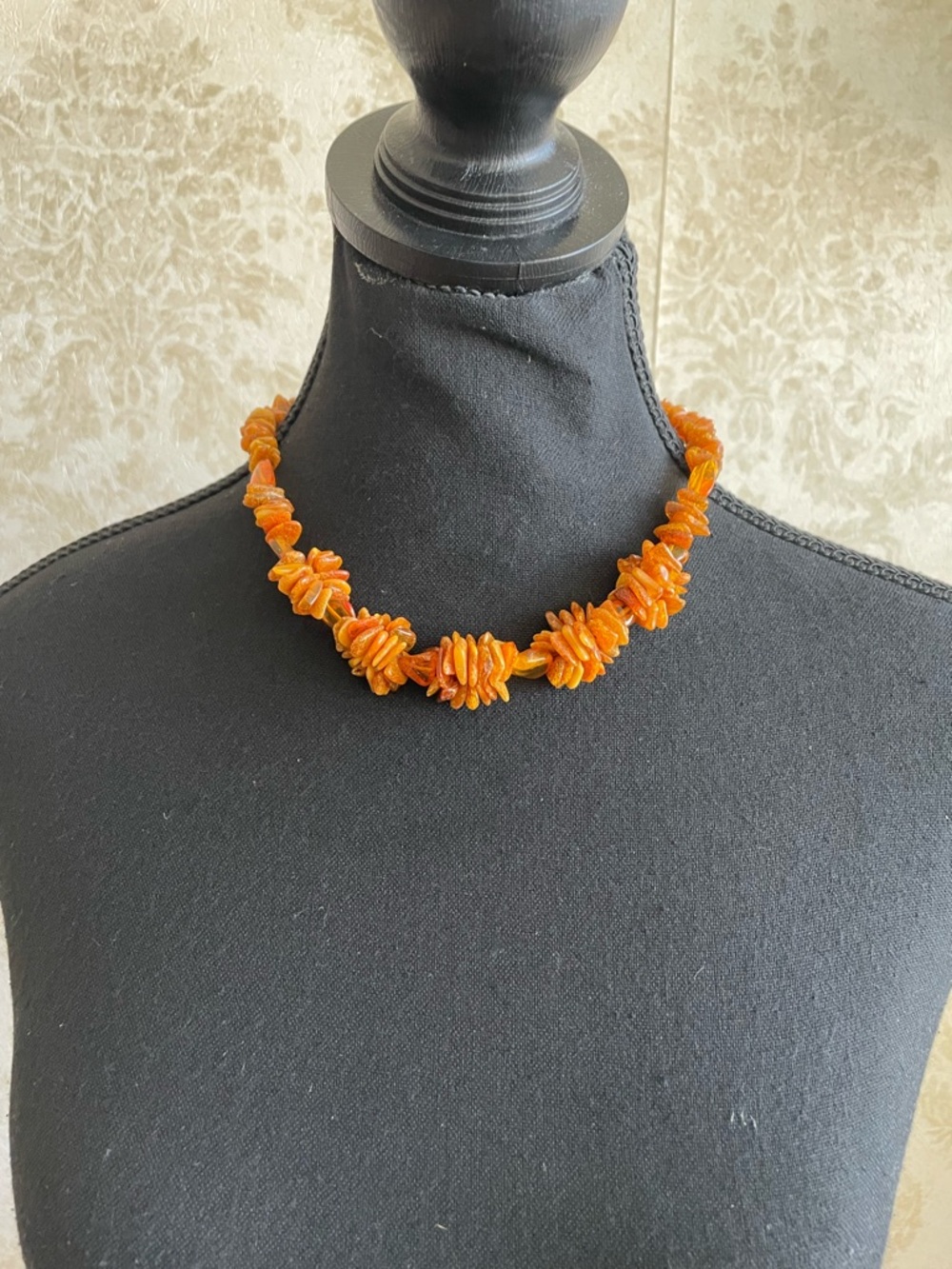 NWOT Orange Cluster Bead Amber Necklace - Women Jewelry